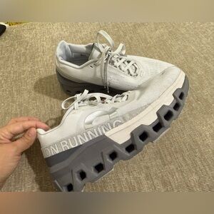 On Running Light Gray Chunky Sole Sneakers